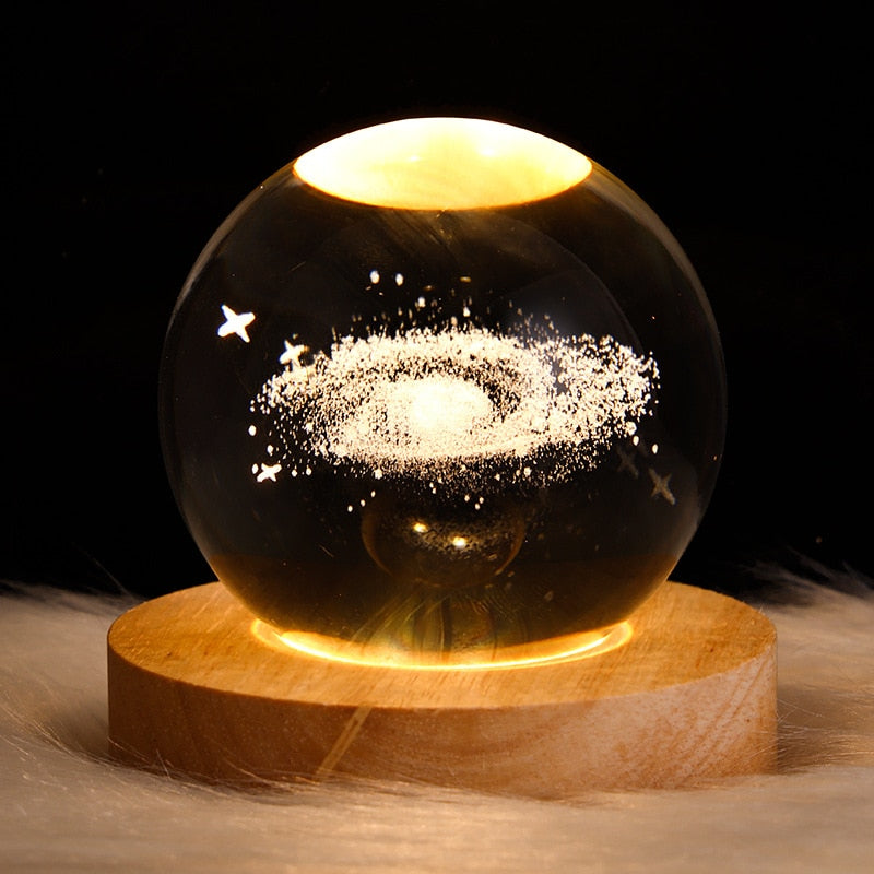 Crystal Ball I LED Solar System 3D Galaxy Kugel